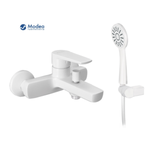 Μπαταρία μπάνιου MODEA OPTIMA white matt λουτρού