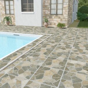 Πλακάκι απομίμηση πέτρας PIAZZA MIX GREY 45x45