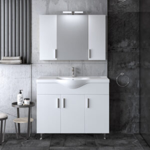 Σετ έπιπλο μπάνιου SIENA WHITE 100