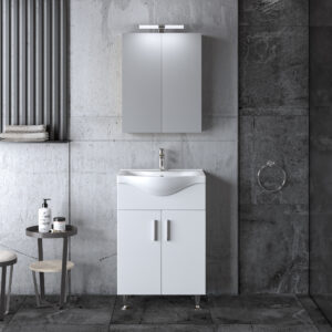 Σετ έπιπλο μπάνιου SIENA WHITE 55