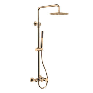 Στήλη ντούζ με μπαταρία ARTEMIS ROSE GOLD Inox